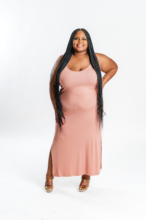 Sun Baked Ribbed Maxi Dress | Plus Size